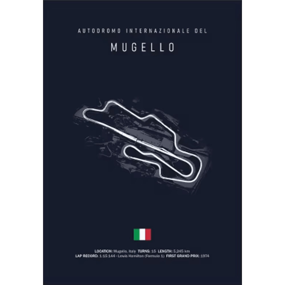 F1 Circuit Wall Art Set Nurburgring Monza Silverstone Race Track Canvas Prints 12