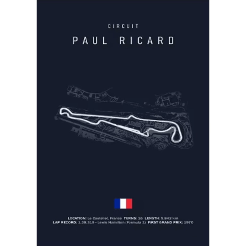 F1 Circuit Wall Art Set Nurburgring Monza Silverstone Race Track Canvas Prints 13