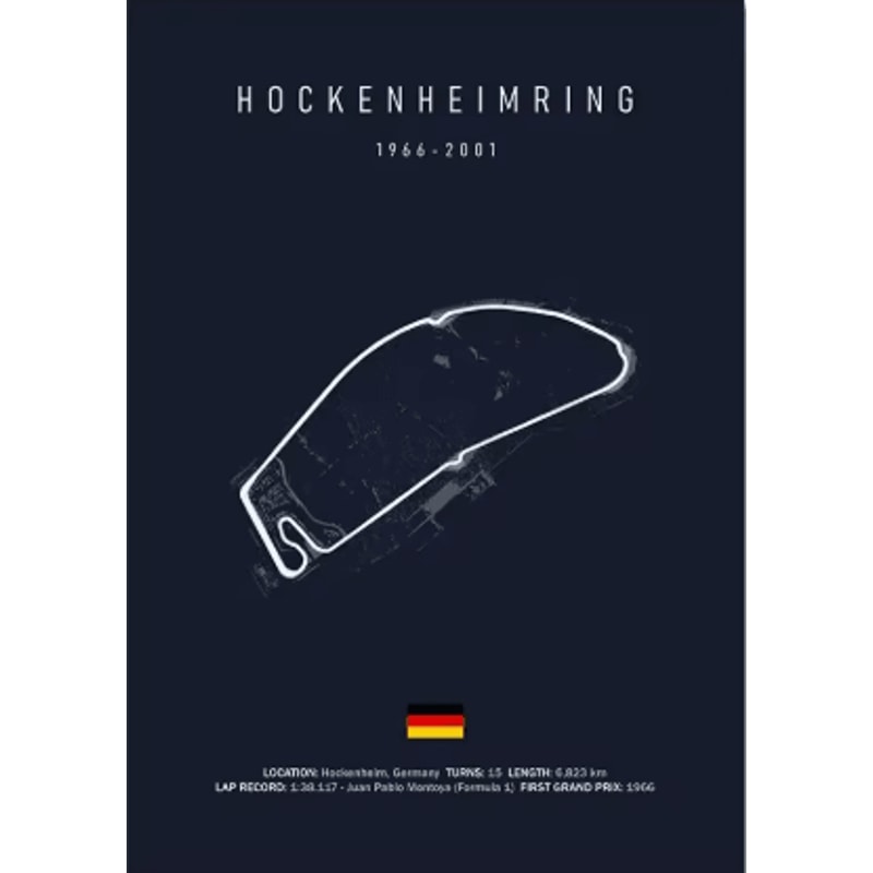 F1 Circuit Wall Art Set Nurburgring Monza Silverstone Race Track Canvas Prints 14