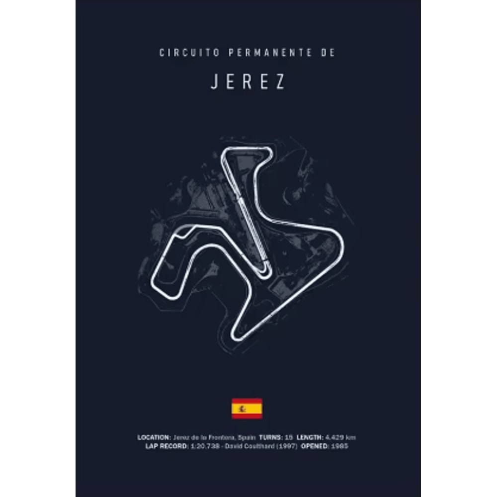 F1 Circuit Wall Art Set Nurburgring Monza Silverstone Race Track Canvas Prints 16