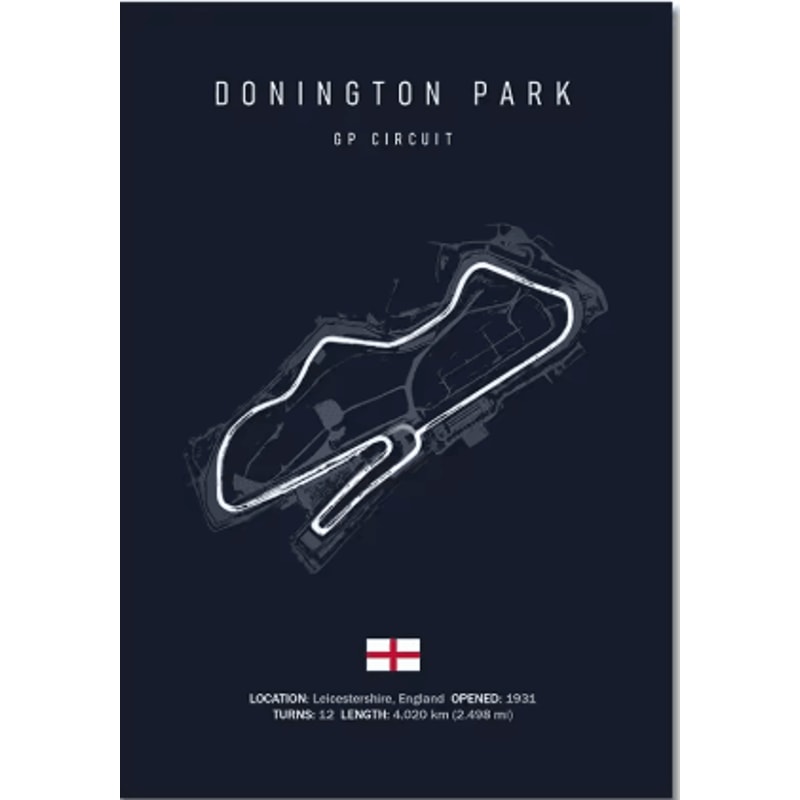 F1 Circuit Wall Art Set Nurburgring Monza Silverstone Race Track Canvas Prints 18