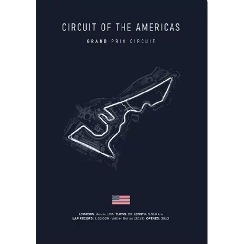 F1 Circuit Wall Art Set Nurburgring Monza Silverstone Race Track Canvas Prints 19