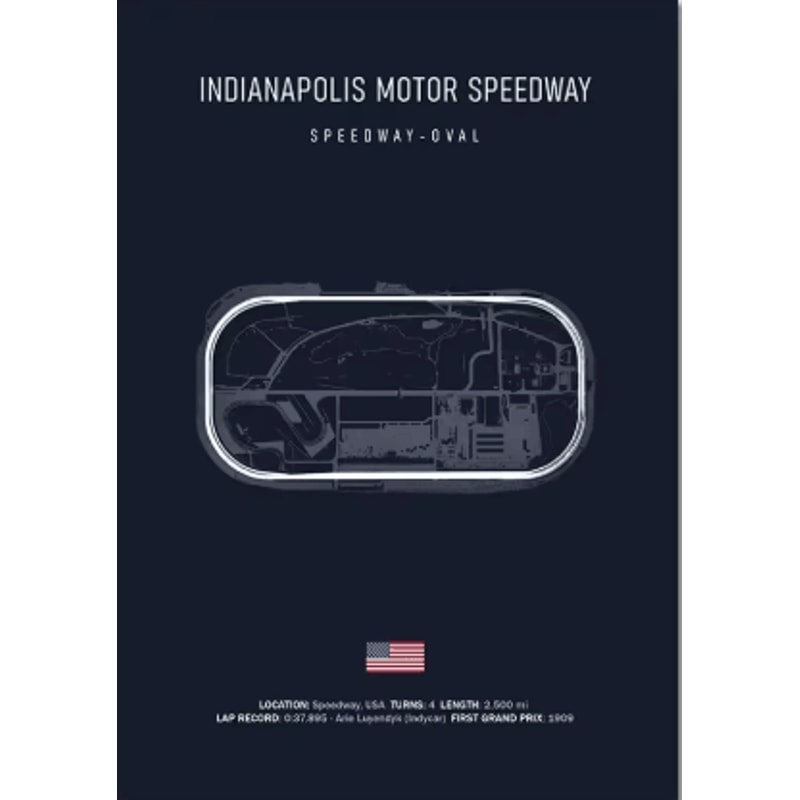 F1 Circuit Wall Art Set Nurburgring Monza Silverstone Race Track Canvas Prints 5