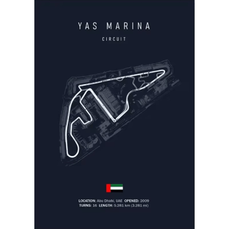 F1 Circuit Wall Art Set Nurburgring Monza Silverstone Race Track Canvas Prints 7