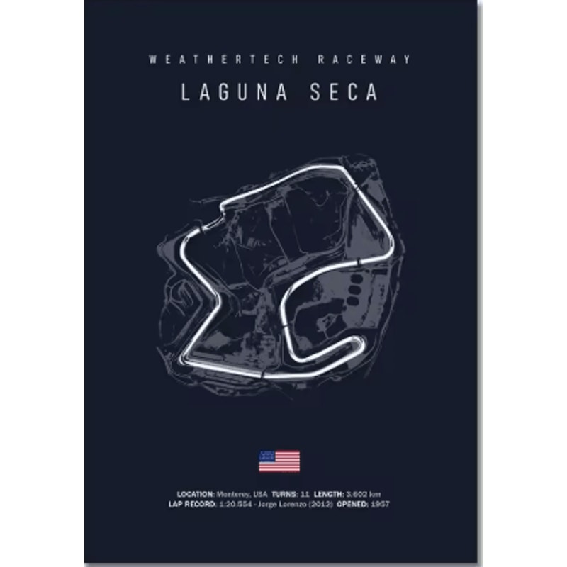 F1 Circuit Wall Art Set Nurburgring Monza Silverstone Race Track Canvas Prints 23