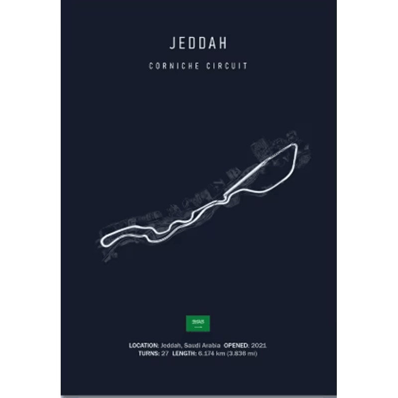 F1 Circuit Wall Art Set Nurburgring Monza Silverstone Race Track Canvas Prints 24