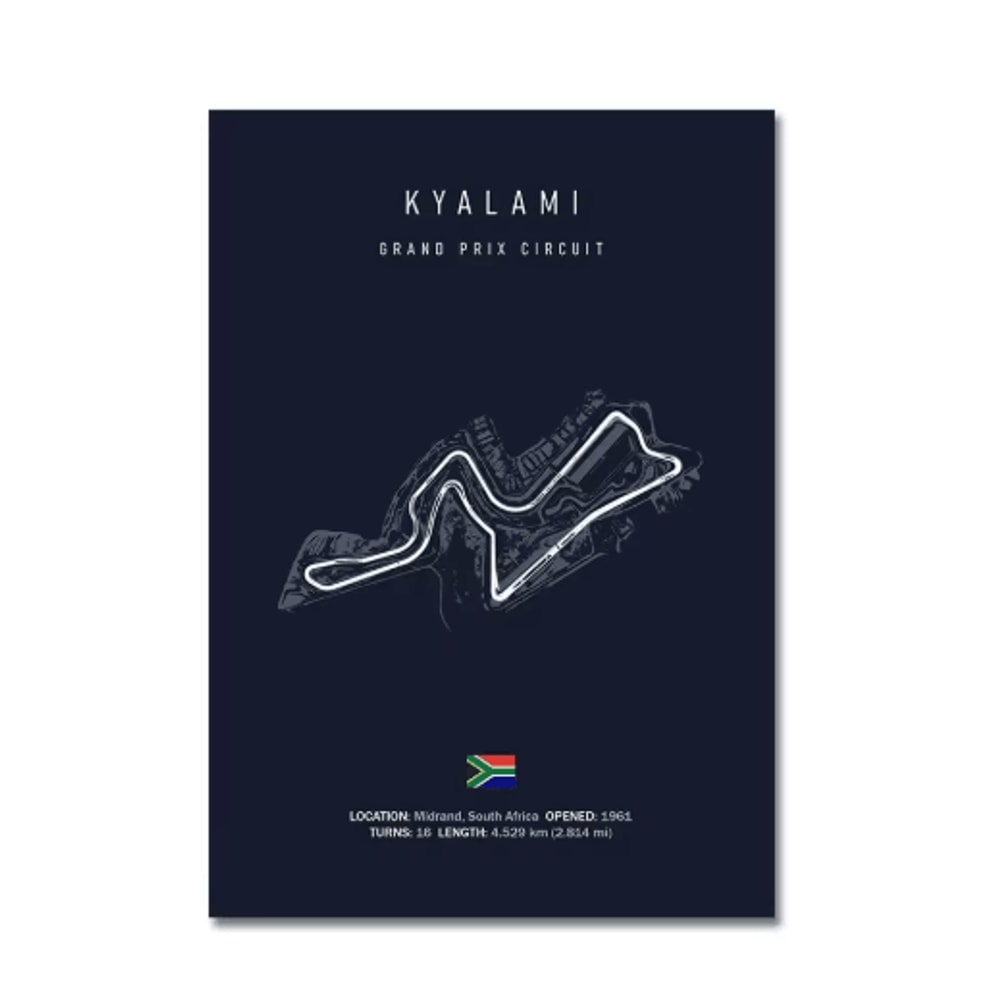 F1 Circuit Wall Art Set Nurburgring Monza Silverstone Race Track Canvas Prints 26