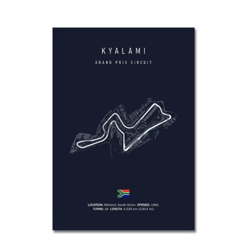 F1 Circuit Wall Art Set Nurburgring Monza Silverstone Race Track Canvas Prints 26