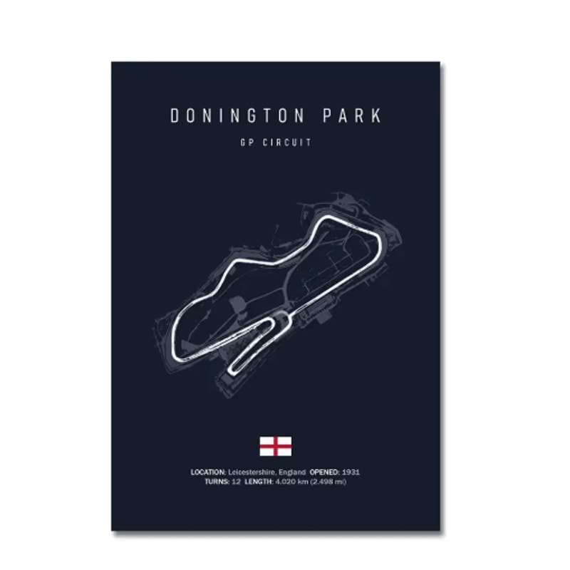 F1 Circuit Wall Art Set Nurburgring Monza Silverstone Race Track Canvas Prints 27