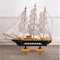 Mediterranean Wooden Sailboat Model Nautical Coastal Home Decor Accent 2