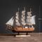 Mediterranean Wooden Sailboat Model Nautical Coastal Home Decor Accent 10
