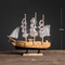Mediterranean Wooden Sailboat Model Nautical Coastal Home Decor Accent 12