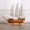 Mediterranean Wooden Sailboat Model Nautical Coastal Home Decor Accent 3