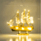 Mediterranean Wooden Sailboat Model Nautical Coastal Home Decor Accent 4