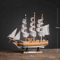 Mediterranean Wooden Sailboat Model Nautical Coastal Home Decor Accent 6