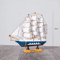 Mediterranean Wooden Sailboat Model Nautical Coastal Home Decor Accent 8