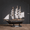 Mediterranean Wooden Sailboat Model Nautical Coastal Home Decor Accent 9