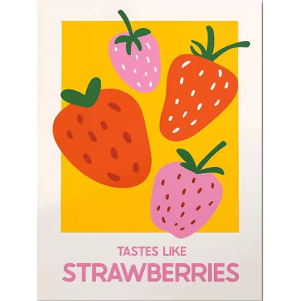 Retro Cocktail Wall Art Strawberry Lemon Drink Canvas Prints For Kitchen Bar Decor 2