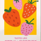 Retro Cocktail Wall Art Strawberry Lemon Drink Canvas Prints For Kitchen Bar Decor 2