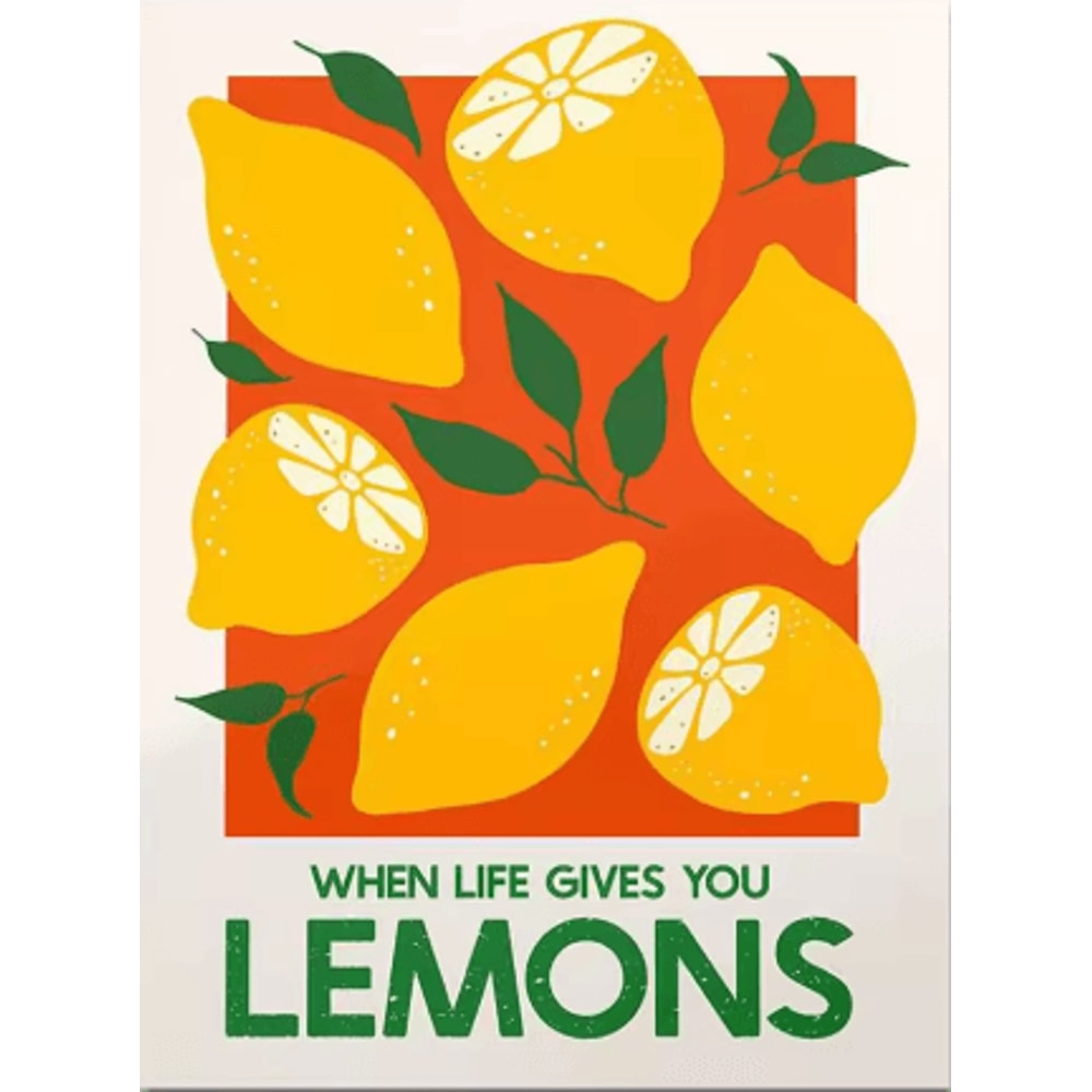 Retro Cocktail Wall Art Strawberry Lemon Drink Canvas Prints For Kitchen Bar Decor 6