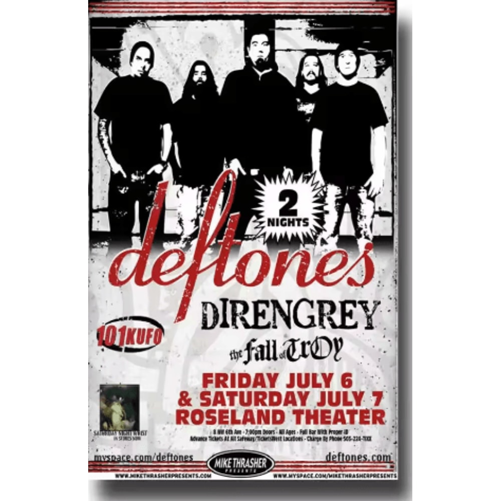 Deftones Around The Fur Album Poster Retro Rock Band Wall Art Decor 18