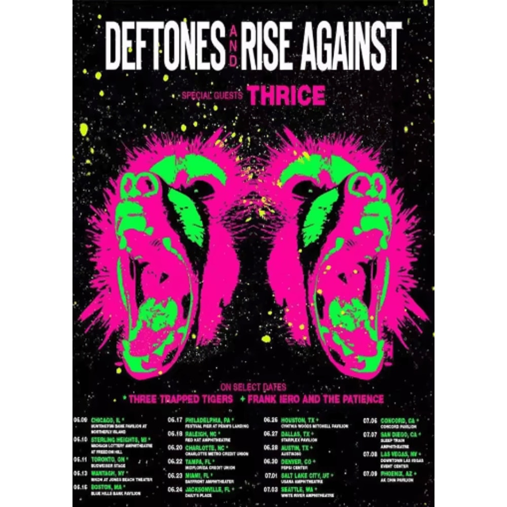 Deftones Around The Fur Album Poster Retro Rock Band Wall Art Decor 3