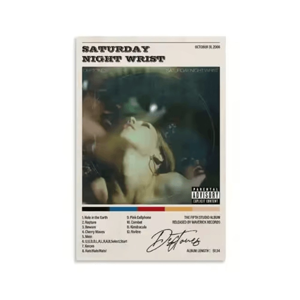 Deftones Around The Fur Album Poster Retro Rock Band Wall Art Decor 4