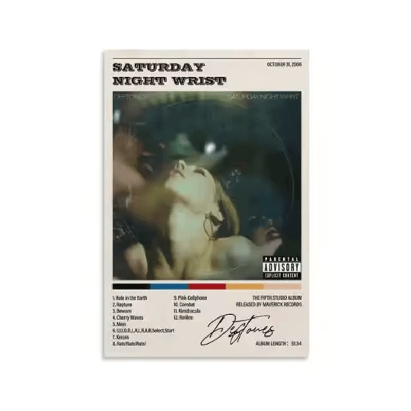 Deftones Around The Fur Album Poster Retro Rock Band Wall Art Decor 4