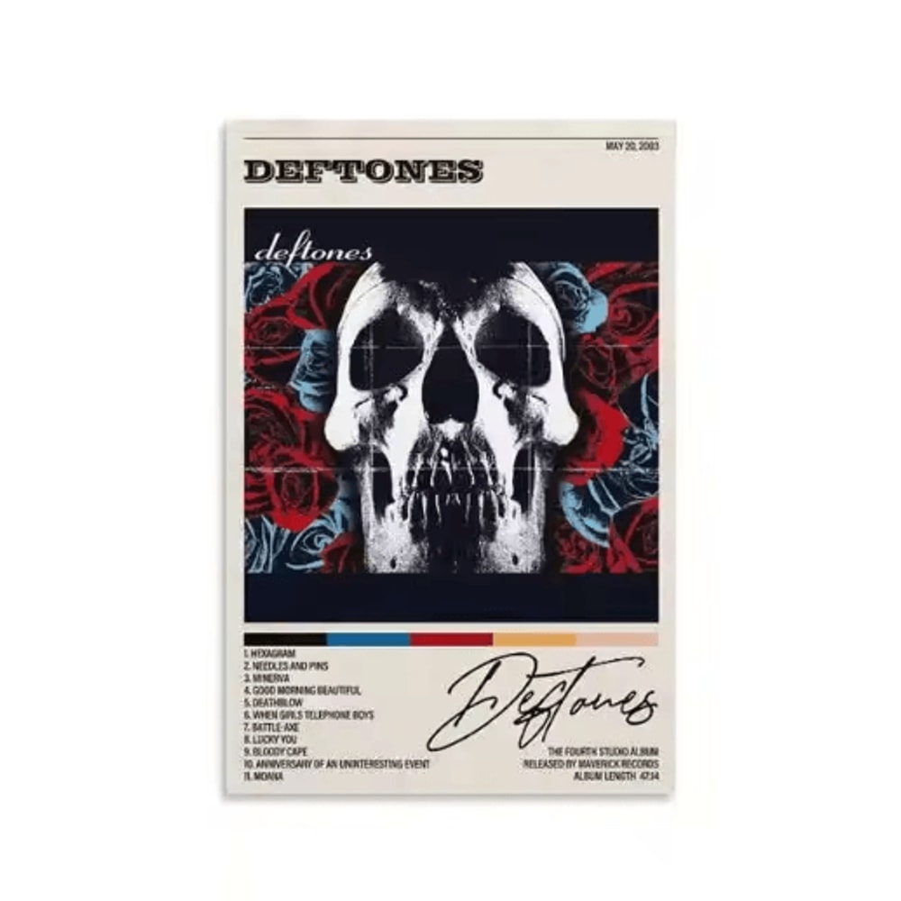 Deftones Around The Fur Album Poster Retro Rock Band Wall Art Decor 5