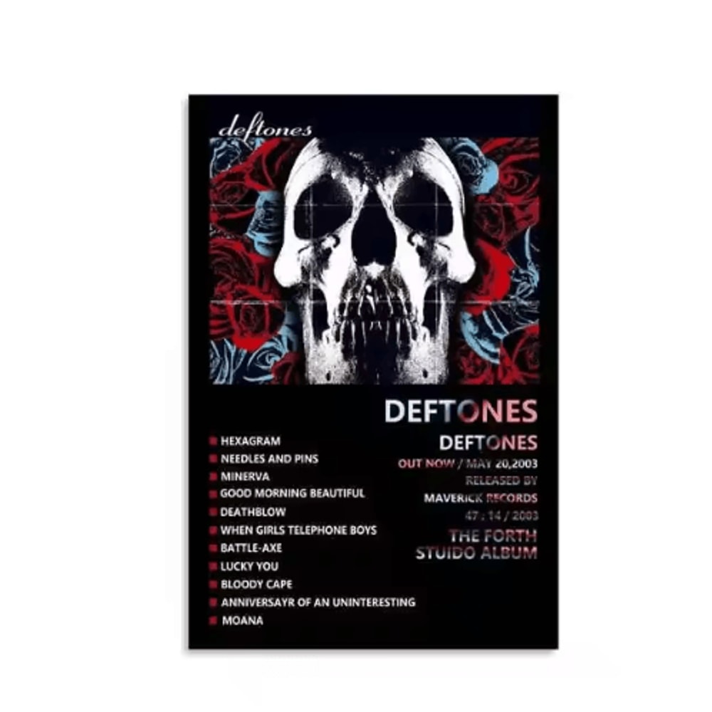 Deftones Around The Fur Album Poster Retro Rock Band Wall Art Decor 6