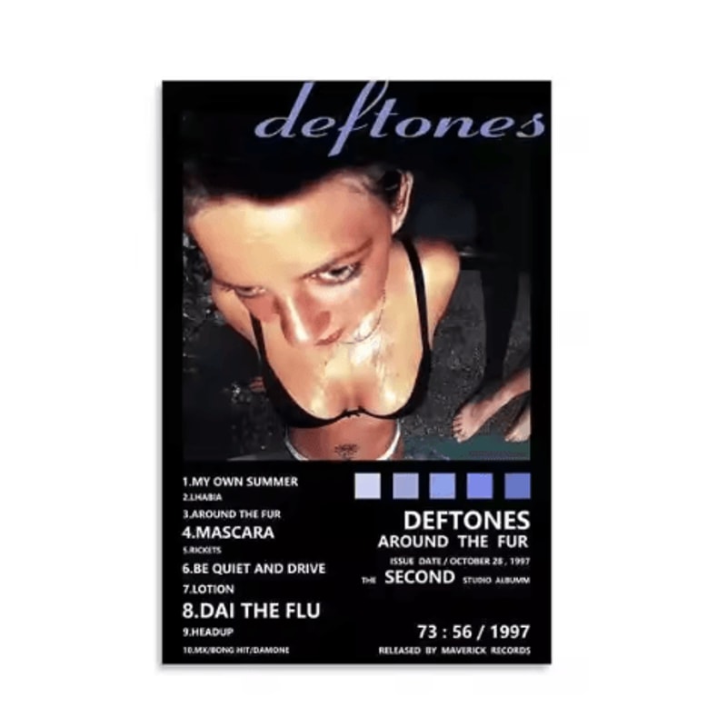 Deftones Around The Fur Album Poster Retro Rock Band Wall Art Decor 7
