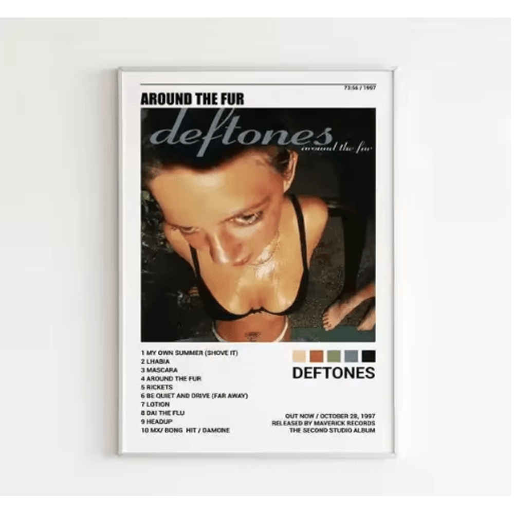 Deftones Around The Fur Album Poster Retro Rock Band Wall Art Decor 8