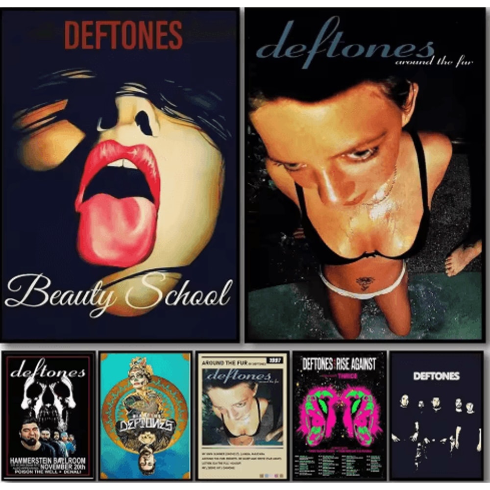 Deftones Around The Fur Album Poster Retro Rock Band Wall Art Decor 0