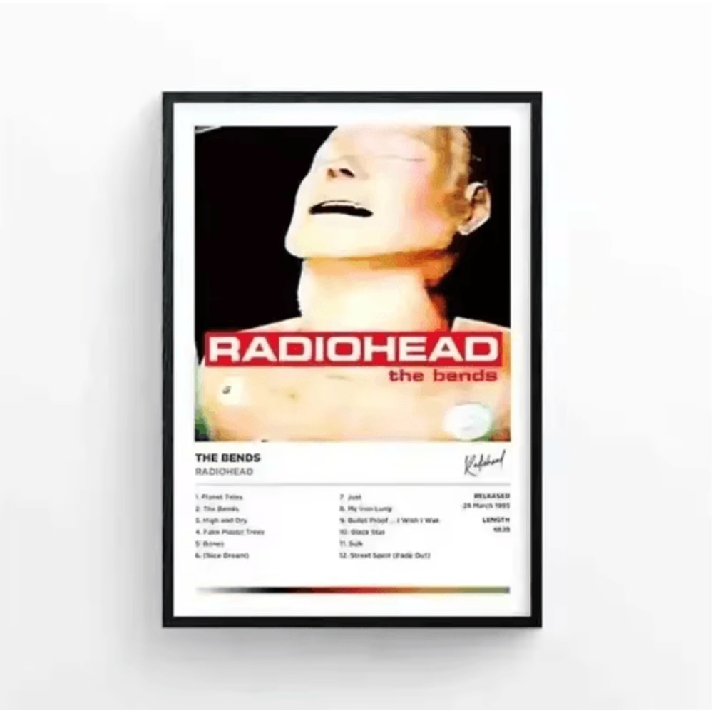 Radiohead The Bends Album Cover Poster Retro Rock Music Wall Art Canvas 7