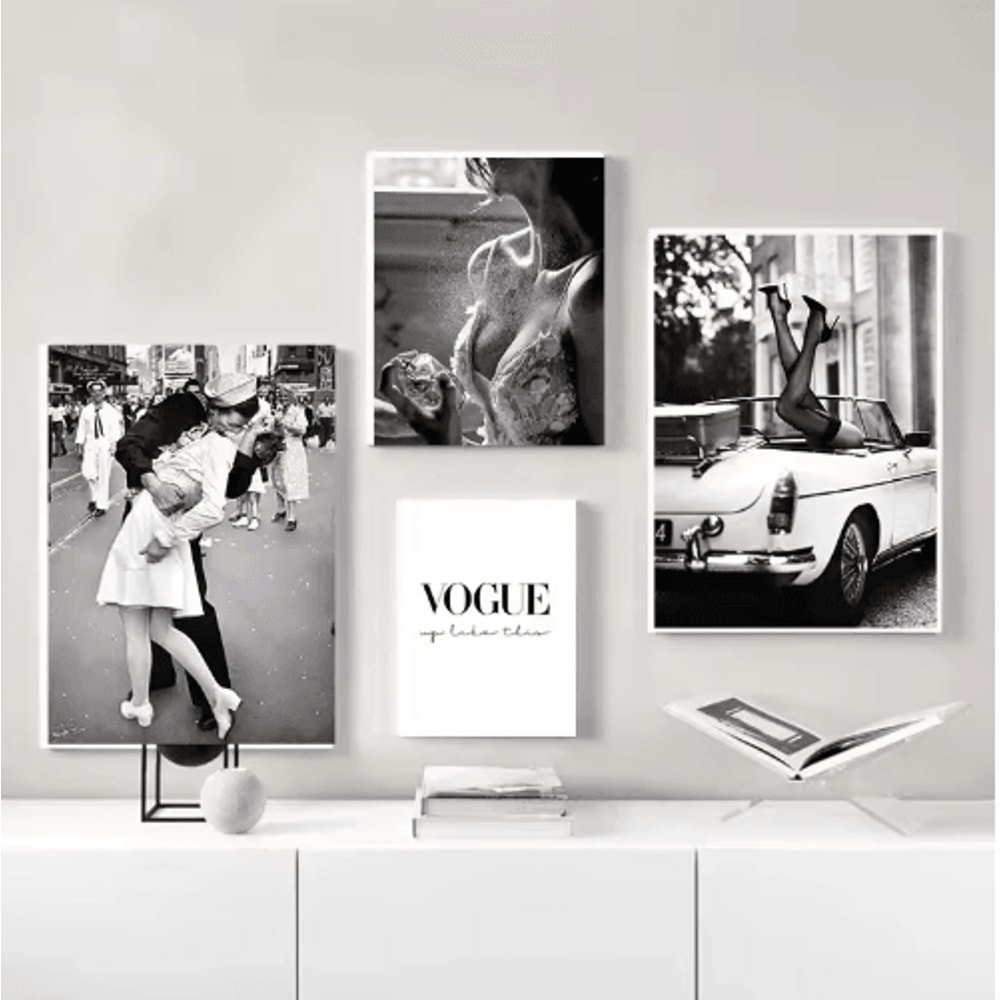 Vintage Perfume Fashion Wall Art Elegant Woman Canvas Print Decor 0