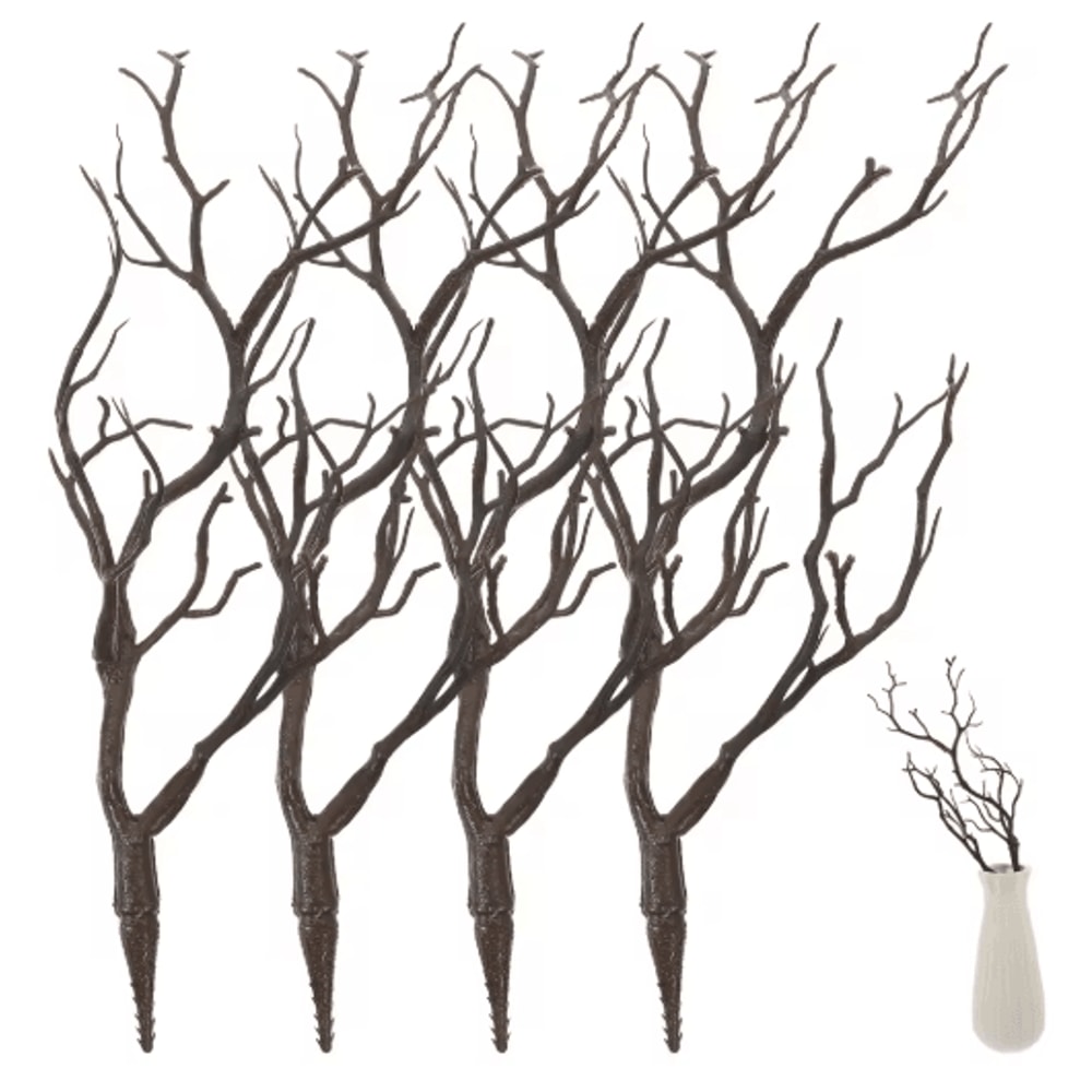 Artificial Antler Branch Set Rustic Dried Style Decorative Branches 4PCS 2