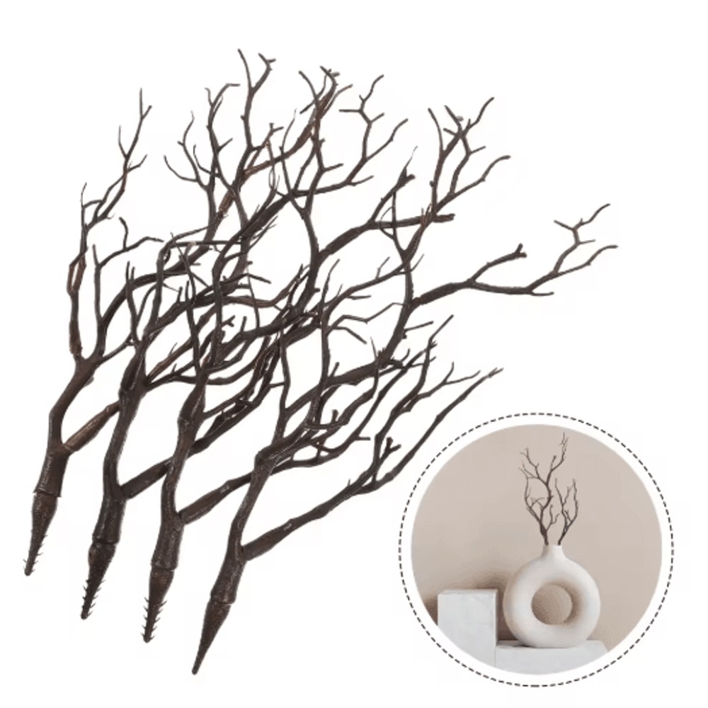 Artificial Antler Branch Set Rustic Dried Style Decorative Branches 4PCS 0