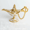 Vintage Aladdin Genie Lamp Ornament European Metal Antique Home Decor 4