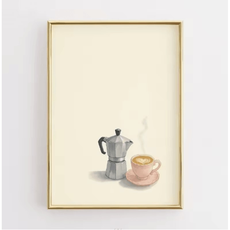 Funny Retro Kitchen Wall Art Coffee Lover Quote Canvas Poster Decor 3