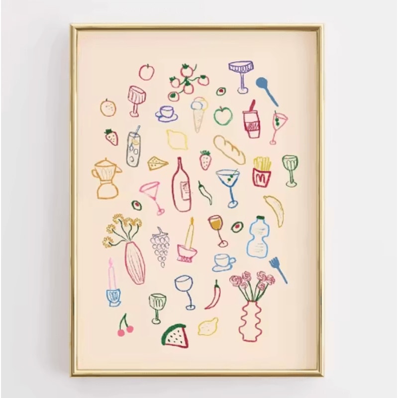 Funny Retro Kitchen Wall Art Coffee Lover Quote Canvas Poster Decor 16