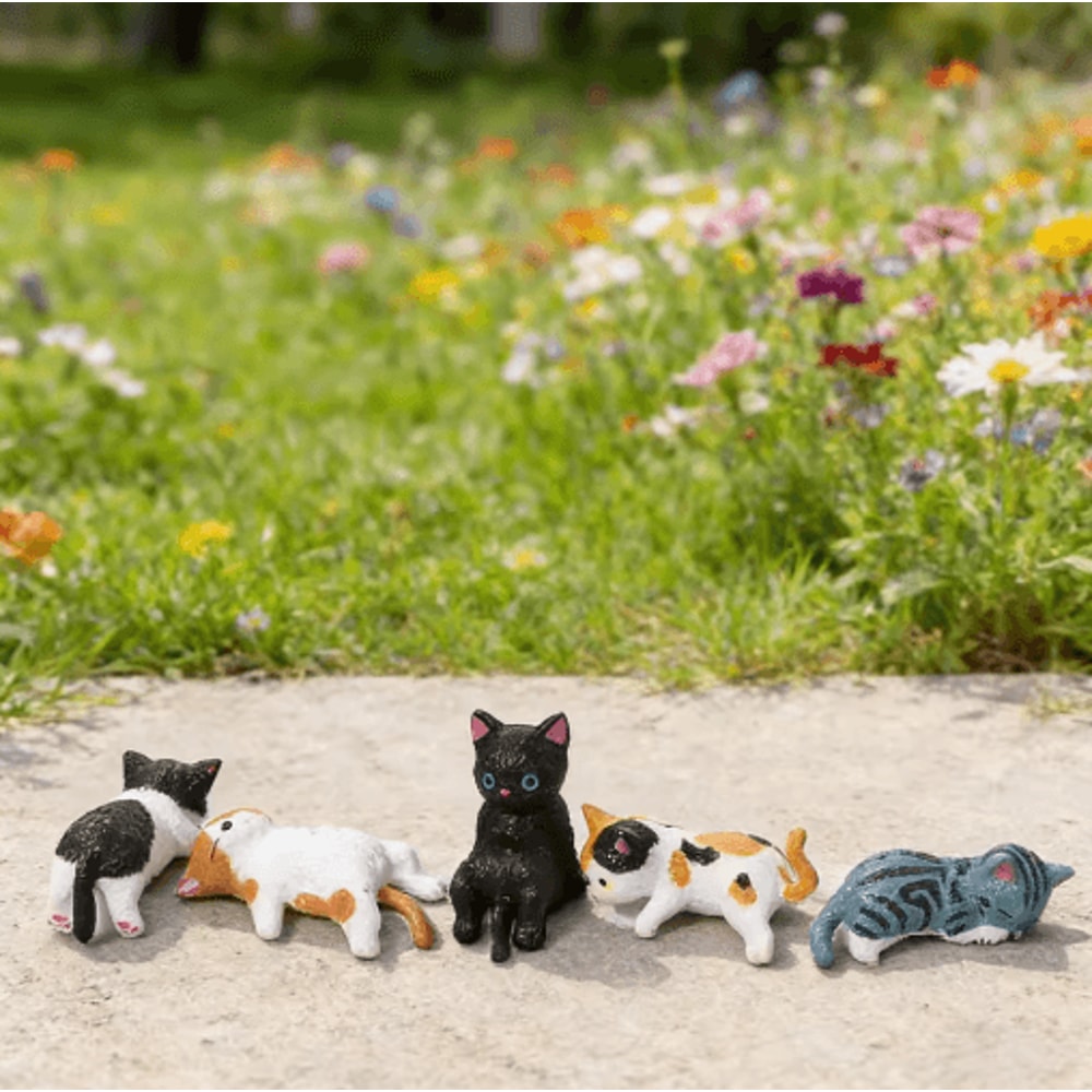 Kawaii Cat Monitor Toppers Set Cute Desk Decor Screen Edge Figurines 5 Pack 3