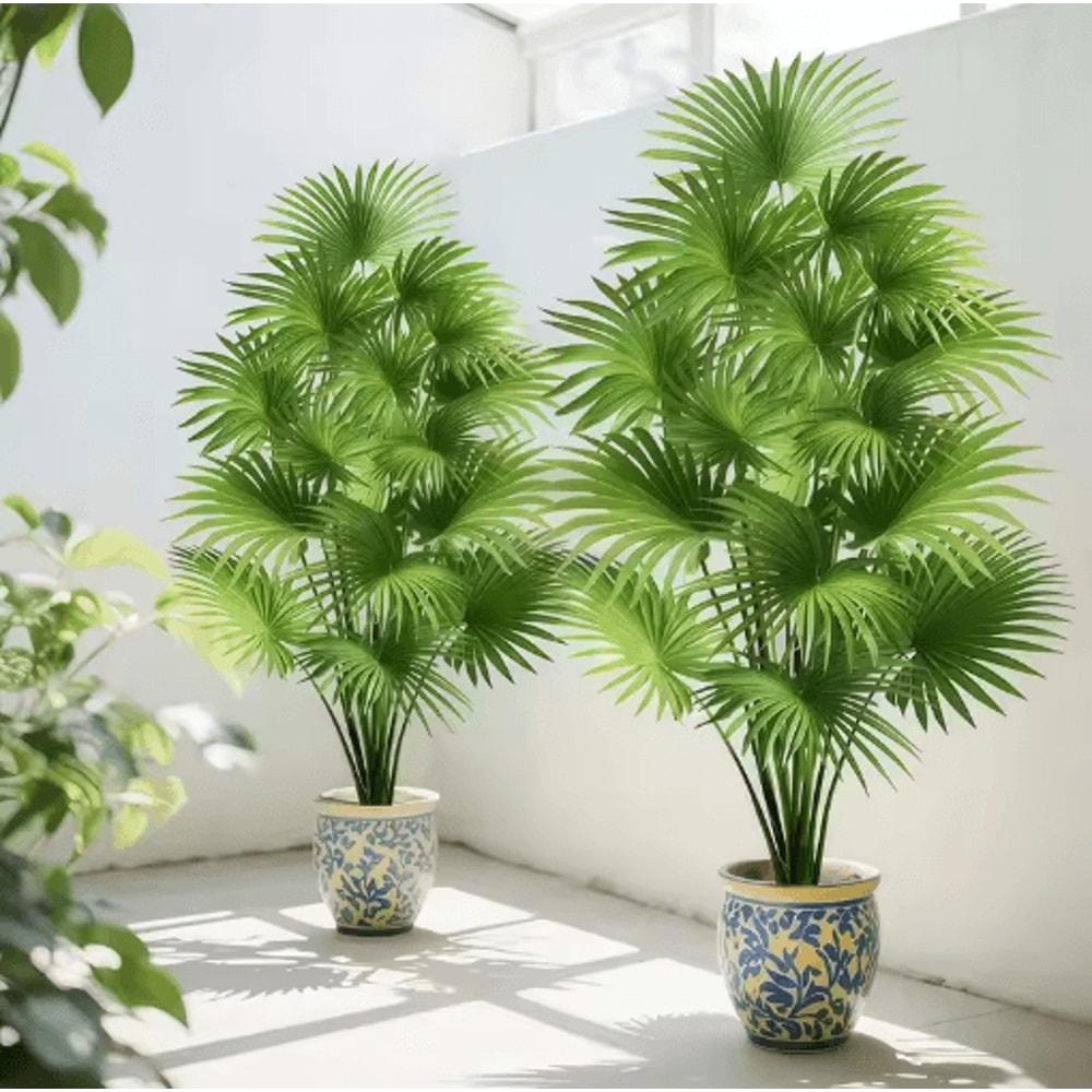 315 Large Artificial Palm Tree Realistic Tropical Fake Plant Decor 0