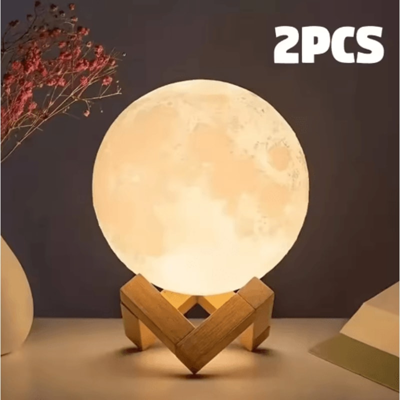 8cm DIY Planet Lamp Galaxy Moon Night Light With Stand 1