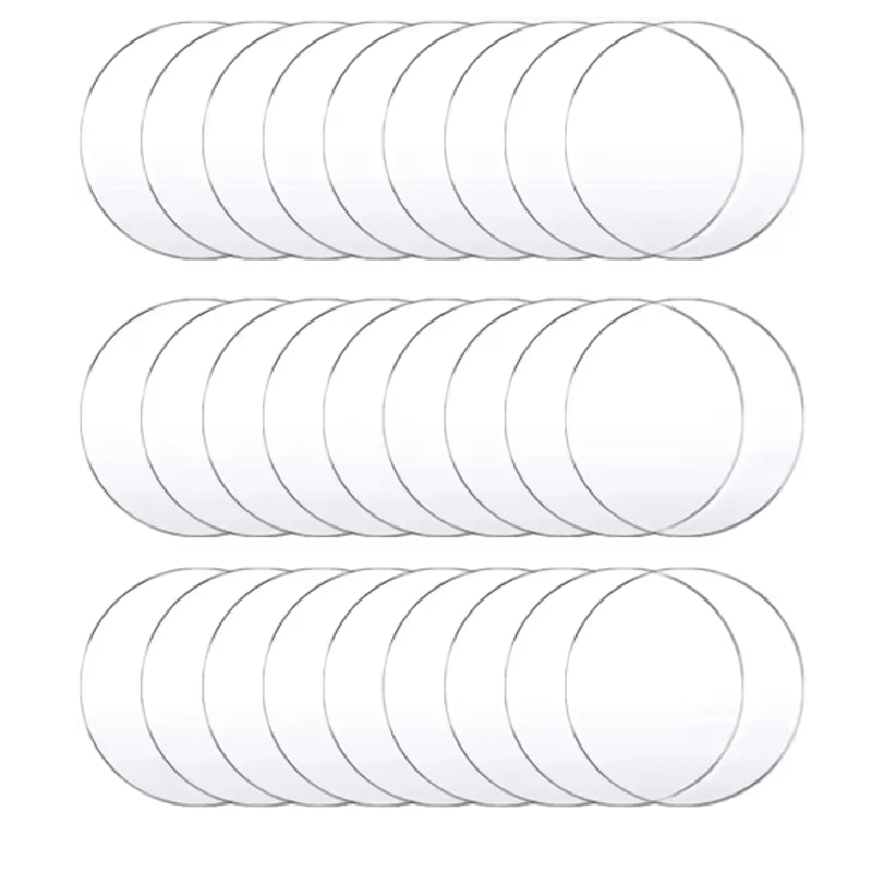 Clear Acrylic Ornament Blanks Round Disc For DIY Crafts Engraving Vinyl Projects 2