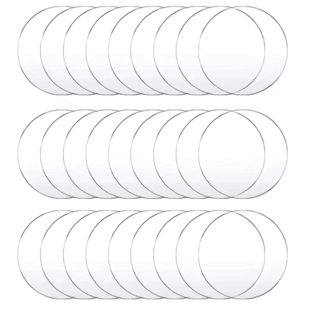 Clear Acrylic Ornament Blanks Round Disc For DIY Crafts Engraving Vinyl Projects 3
