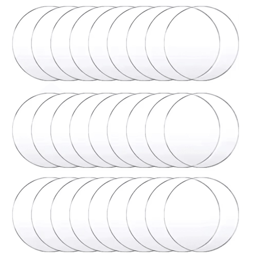 Clear Acrylic Ornament Blanks Round Disc For DIY Crafts Engraving Vinyl Projects 8