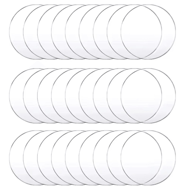 Clear Acrylic Ornament Blanks Round Disc For DIY Crafts Engraving Vinyl Projects 8