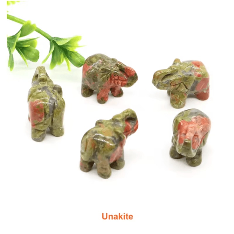 1 Amethyst Elephant Figurine Mini Crystal Animal Statue For Healing Decor 1