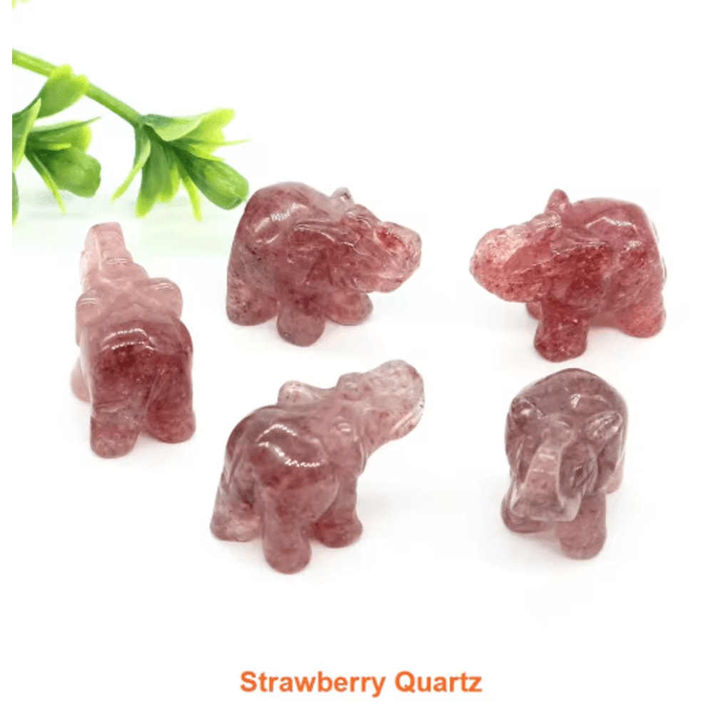 1 Amethyst Elephant Figurine Mini Crystal Animal Statue For Healing Decor 2