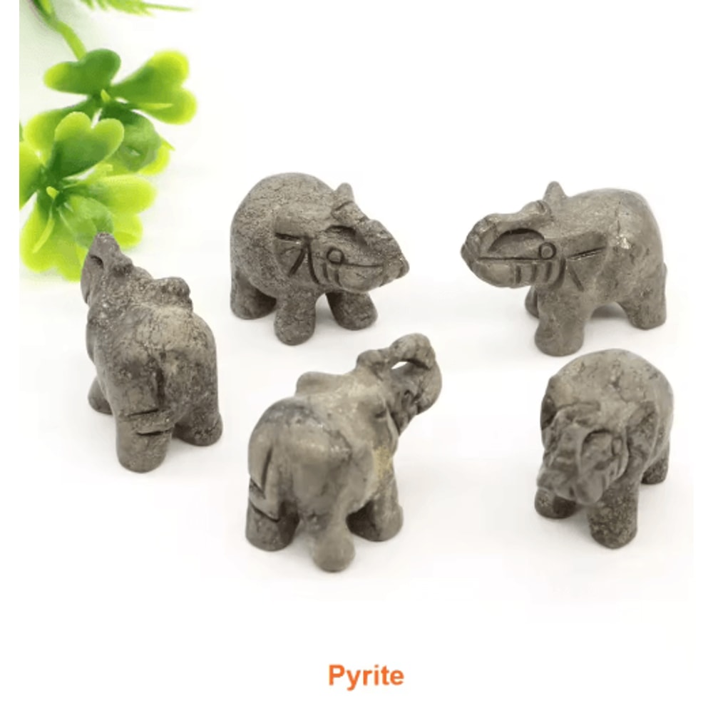1 Amethyst Elephant Figurine Mini Crystal Animal Statue For Healing Decor 5